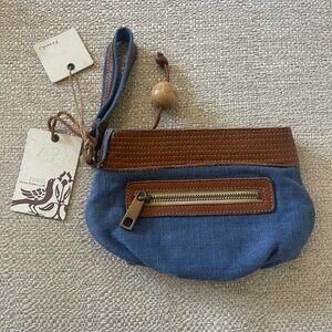 FOSSIL Denim Wristlet